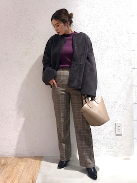 「andemiu」｜「アイテム（ブルゾン）」を使った、Kaoriさん（レディース・155cm）の秋コーディネート