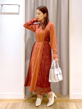 「アイテム（シャツワンピース）」を使った、Kaoriさん（レディース・155cm・30代）の夏コーディネート