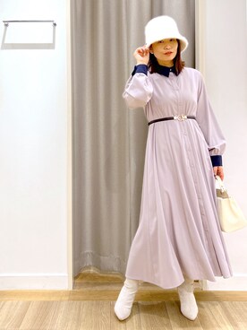 「andemiu」｜「アイテム（帽子）」を使った、Kaoriさん（レディース・155cm）の冬コーディネート