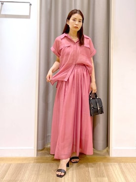 「アイテム（タンクトップ）」を使った、Kaoriさん（レディース・155cm）の夏コーディネート