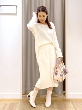 「アイテム（チャーム）」を使った、Kaoriさん（レディース・155cm）の秋コーディネート