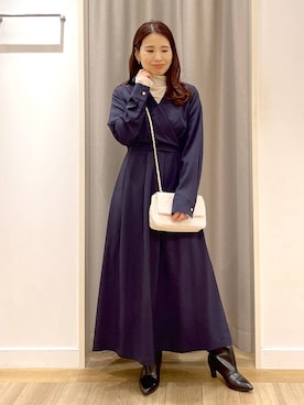 「アイテム（ワンピース/ドレス）」を使った、Kaoriさん（レディース・155cm・30代）の冬コーディネート