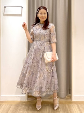 「Andemiu（アンデミュウ）のアイテム（ドレス）」を使った、Kaoriさん（レディース・155cm）の冬コーディネート