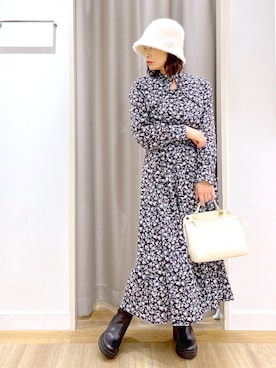 「andemiu」｜「アイテム（アクセサリー）」を使った、Kaoriさん（レディース・155cm）の冬コーディネート
