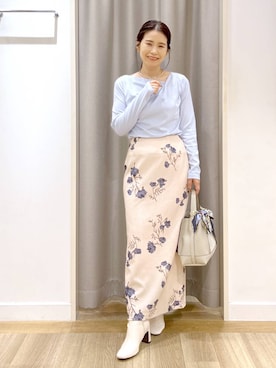 「アイテム（チャーム）」を使った、Kaoriさん（レディース・155cm）の秋コーディネート