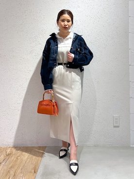 「andemiu」｜「アイテム（デニムジャケット）」を使った、Kaoriさん（レディース・155cm）の冬コーディネート