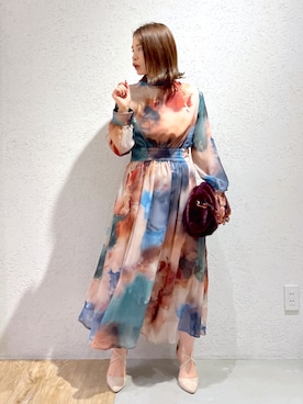 「アイテム（ワンピース、その他）」を使った、Kaoriさん（レディース・155cm）の秋コーディネート