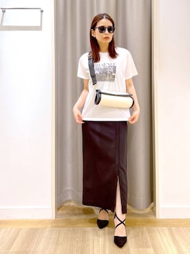 「メガネ女子」｜Kaoriさん（レディース・155cm）の春コーディネート