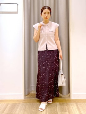 「アイテム（ハンドバッグ）」を使った、Kaoriさん（レディース・155cm）の夏コーディネート