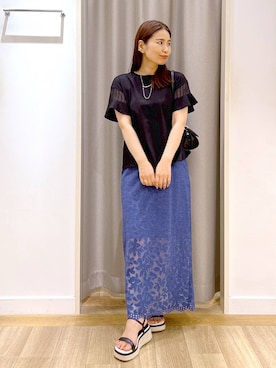 「Andemiu」｜Kaoriさん（レディース・155cm）の夏コーディネート