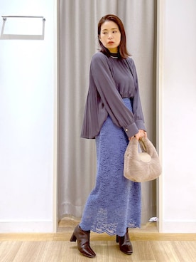 「アイテム（アクセサリー）」を使った、Kaoriさん（レディース・155cm・30代）の秋コーディネート