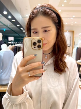 「アイテム（カチューシャ）」を使った、Kaoriさん（レディース・155cm）の秋コーディネート