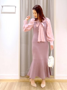 「アイテム（ワンピース/ドレス）」を使った、Kaoriさん（レディース・155cm・30代）の冬コーディネート