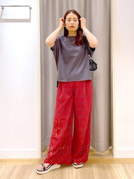 「Andemiu」｜Kaoriさん（レディース・155cm）の夏コーディネート