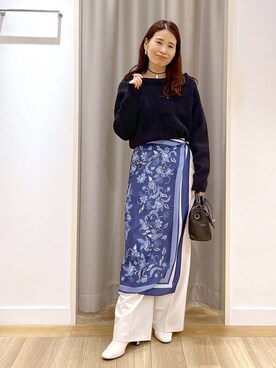 「アイテム（アクセサリー、ベージュ系）」を使った、Kaoriさん（レディース・155cm）の冬コーディネート