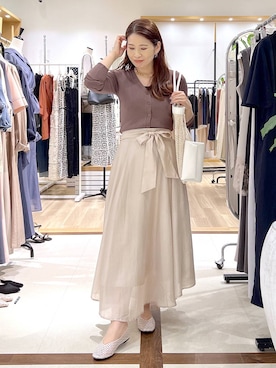 「Andemiu（アンデミュウ）のアイテム」を使った、Kaoriさん（レディース・155cm）の夏コーディネート