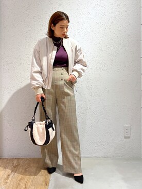 「andemiu」｜「アイテム（MA-1）」を使った、Kaoriさん（レディース・155cm）の秋コーディネート