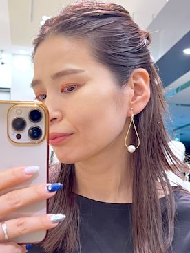 「アイテム（イヤリング）」を使った、Kaoriさん（レディース・155cm）の夏コーディネート