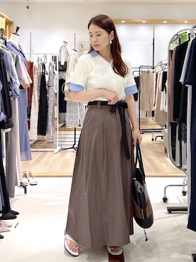 「Andemiu（アンデミュウ）のアイテム」を使った、Kaoriさん（レディース・155cm）の夏コーディネート