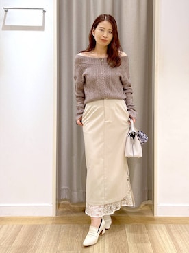 「アイテム（チャーム）」を使った、Kaoriさん（レディース・155cm）の秋コーディネート