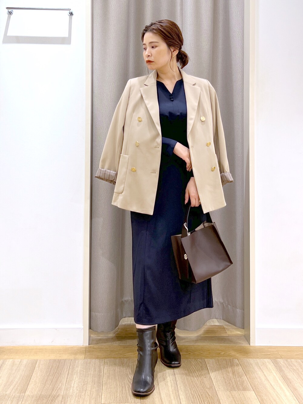 【ききさま専用】キンボタンWジャケット 187379 Andemiu（アンデミュウ）の「キンボタンWジャケット187379