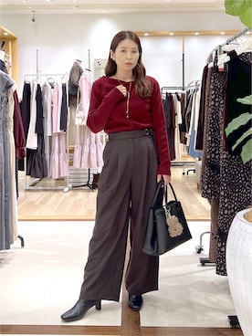 「Andemiu（アンデミュウ）のアイテム」を使った、Kaoriさん（レディース・155cm）の秋コーディネート