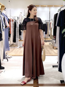 「Andemiu（アンデミュウ）のアイテム」を使った、Kaoriさん（レディース・155cm）の夏コーディネート