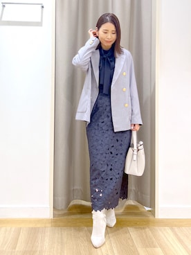 「andemiu」｜「アイテム（ジャケット/アウター）」を使った、Kaoriさん（レディース・155cm）の冬コーディネート