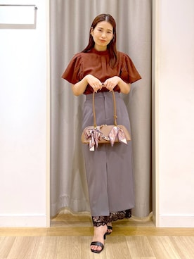 「アイテム（チャーム）」を使った、Kaoriさん（レディース・155cm）の夏コーディネート