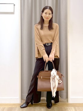 「アイテム（バンダナ/スカーフ）」を使った、Kaoriさん（レディース・155cm・30代）の秋コーディネート