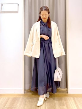「アイテム（シャツワンピース）」を使った、Kaoriさん（レディース・155cm・30代）の夏コーディネート