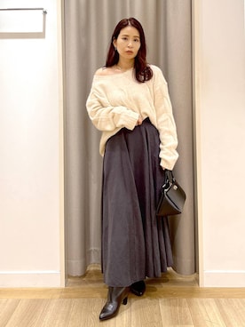 「アイテム（ハンドバッグ）」を使った、Kaoriさん（レディース・155cm・30代）の冬コーディネート