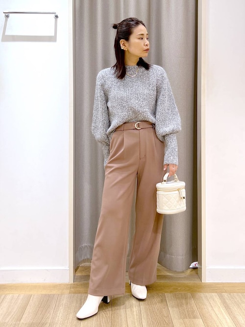 Andemiu - アンデミュウ　テープMIXラメパフニット Andemiu｜テープMIXラメパフニット | Rakuten Fashion(楽天