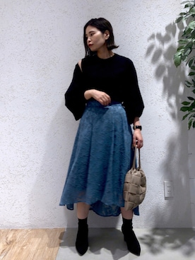 「秋トレンド2021」｜「アイテム（アンサンブル）」を使った、Kaoriさん（レディース・155cm）の秋コーディネート