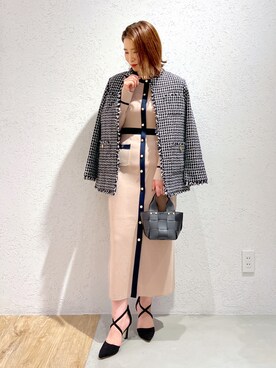 「andemiu」｜「アイテム（ノーカラージャケット）」を使った、Kaoriさん（レディース・155cm）の秋コーディネート