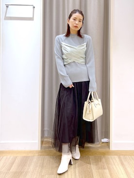 「アイテム（アクセサリー）」を使った、Kaoriさん（レディース・155cm・30代）の秋コーディネート