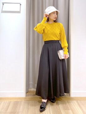 「andemiu」｜「アイテム（帽子）」を使った、Kaoriさん（レディース・155cm）の秋コーディネート
