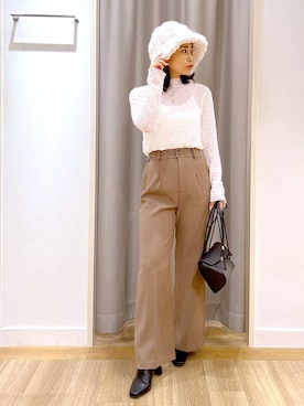 「アイテム（帽子）」を使った、Kaoriさん（レディース・155cm・30代）の秋コーディネート