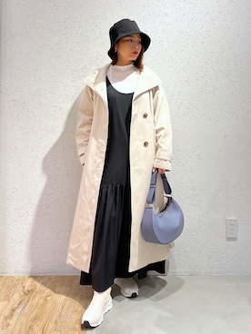 「andemiu」｜「アイテム（トレンチコート）」を使った、Kaoriさん（レディース・155cm）の冬コーディネート