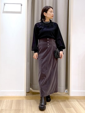 「andemiu」｜「アイテム（アクセサリー）」を使った、Kaoriさん（レディース・155cm）の冬コーディネート