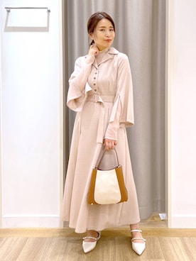「アイテム（ワンピース/ドレス）」を使った、Kaoriさん（レディース・155cm・30代）の春コーディネート