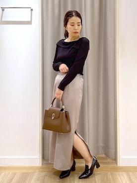 「アイテム（スカート）」を使った、Kaoriさん（レディース・155cm・30代）の秋コーディネート