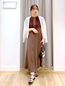 「アイテム（ワンピース/ドレス）」を使った、Kaoriさん（レディース・155cm・30代）の春コーディネート