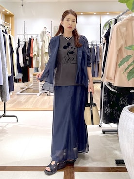 「Disney（ディズニー）のアイテム（トップス）」を使った、Kaoriさん（レディース・155cm）の春コーディネート