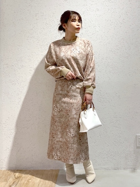 「andemiu」｜「アイテム（スウェット）」を使った、Kaoriさん（レディース・155cm）の冬コーディネート