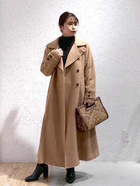 「andemiu」｜「アイテム（その他アウター）」を使った、Kaoriさん（レディース・155cm）の冬コーディネート