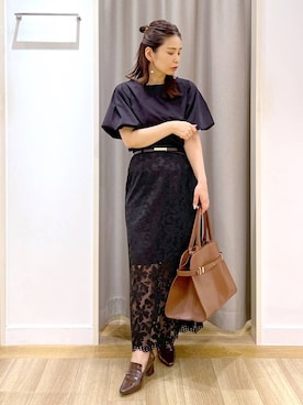 「アイテム（ボストンバッグ）」を使った、Kaoriさん（レディース・155cm・30代）の夏コーディネート