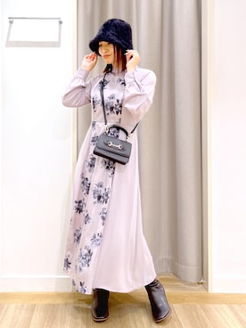 「andemiu」｜「アイテム（帽子）」を使った、Kaoriさん（レディース・155cm）の冬コーディネート