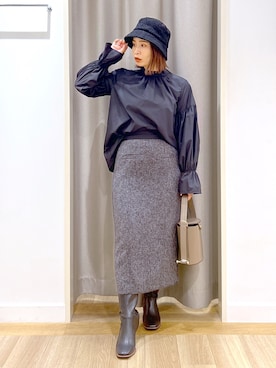 「andemiu」｜「アイテム（帽子）」を使った、Kaoriさん（レディース・155cm）の秋コーディネート