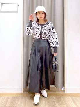「andemiu」｜「アイテム（帽子）」を使った、Kaoriさん（レディース・155cm）の冬コーディネート